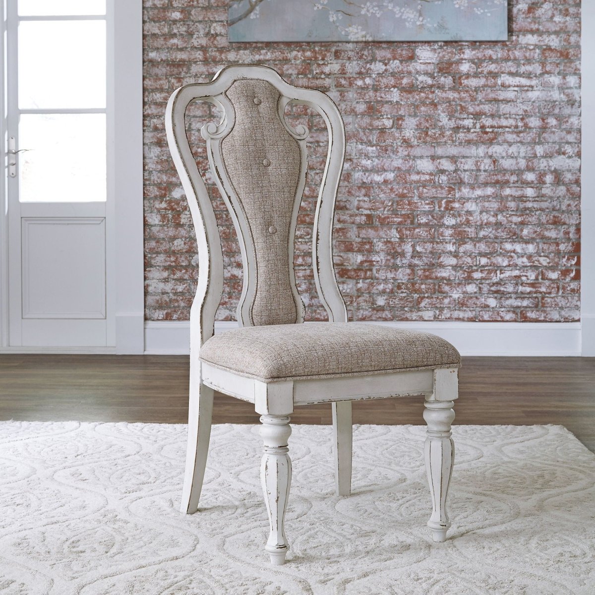 Magnolia Manor - Splat Back Upholstered Chair Arm Chairs by Liberty Furniture - Walls Furniture & Mattress