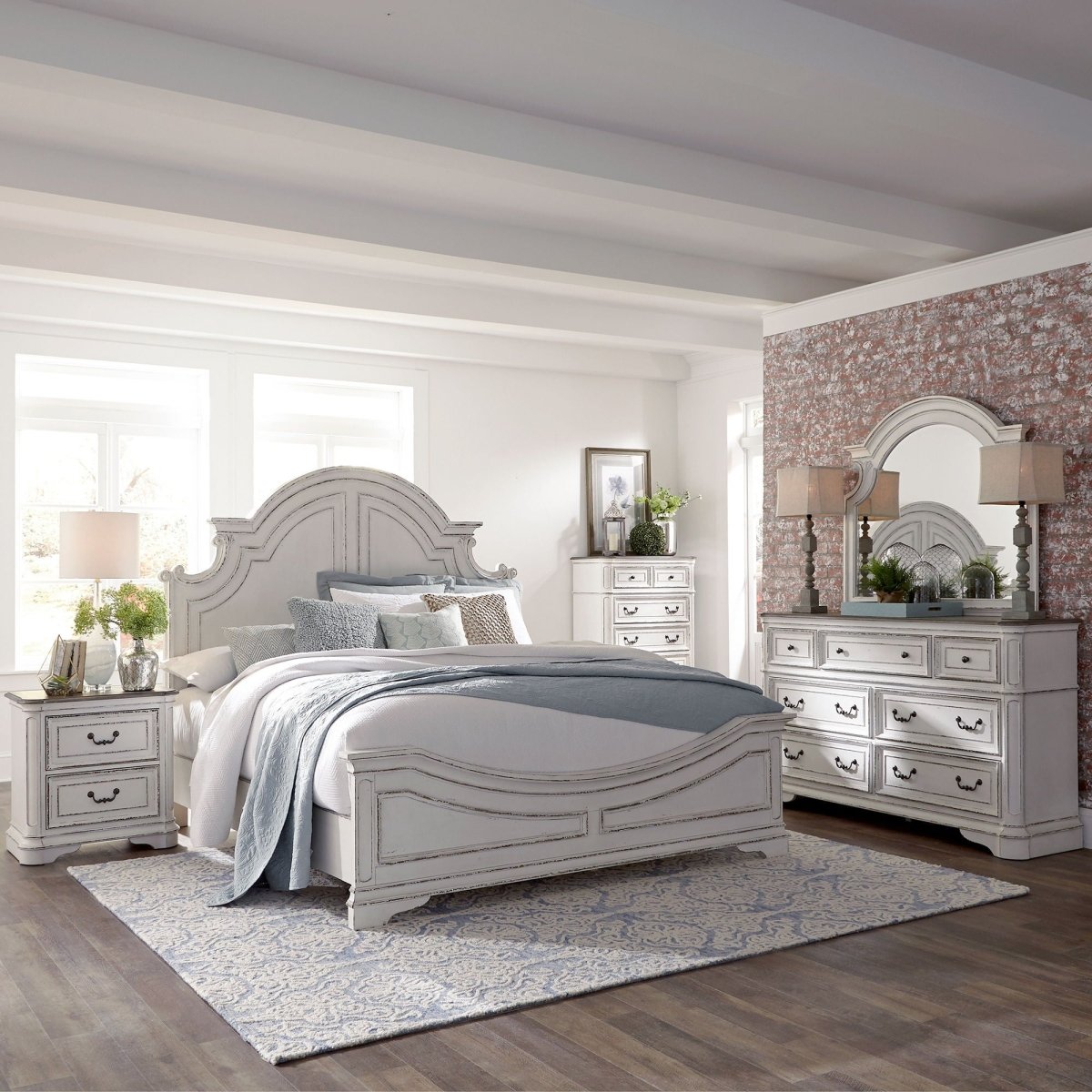 Magnolia Manor - Panel Bedroom Set 3 Piece Bedroom Sets by Liberty Furniture - Walls Furniture & Mattress