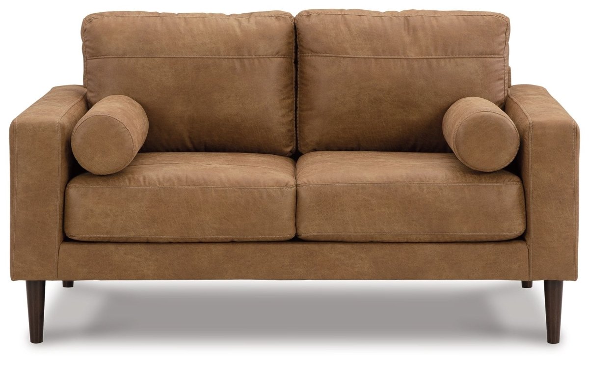 Telora - Loveseat - Caramel Stationary Loveseats by Signature Design by Ashley® - Walls Furniture & Mattress