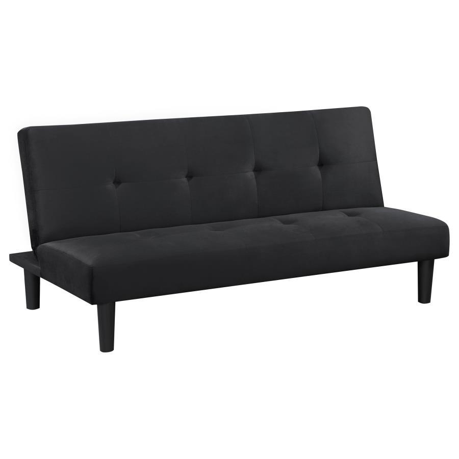 Stanford - Upholstered Tufted Convertible Sofa Bed - Black Futon Sofas by Coaster Fine Furniture - Walls Furniture & Mattress