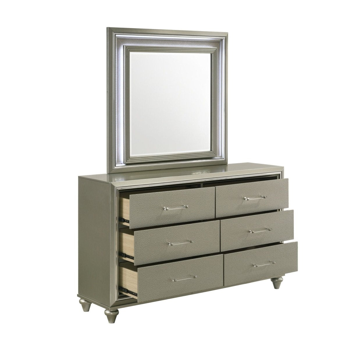 Lumina - Lighted Mirror - Silver Mirrors by New Classic - Walls Furniture & Mattress