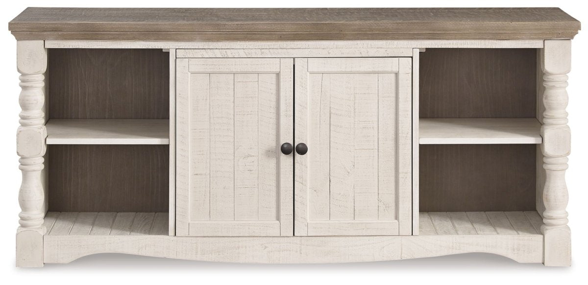 Havalance - Extra Large TV Stand - 2 Doors - Brown / Beige TV Stands by Signature Design by Ashley® - Walls Furniture & Mattress