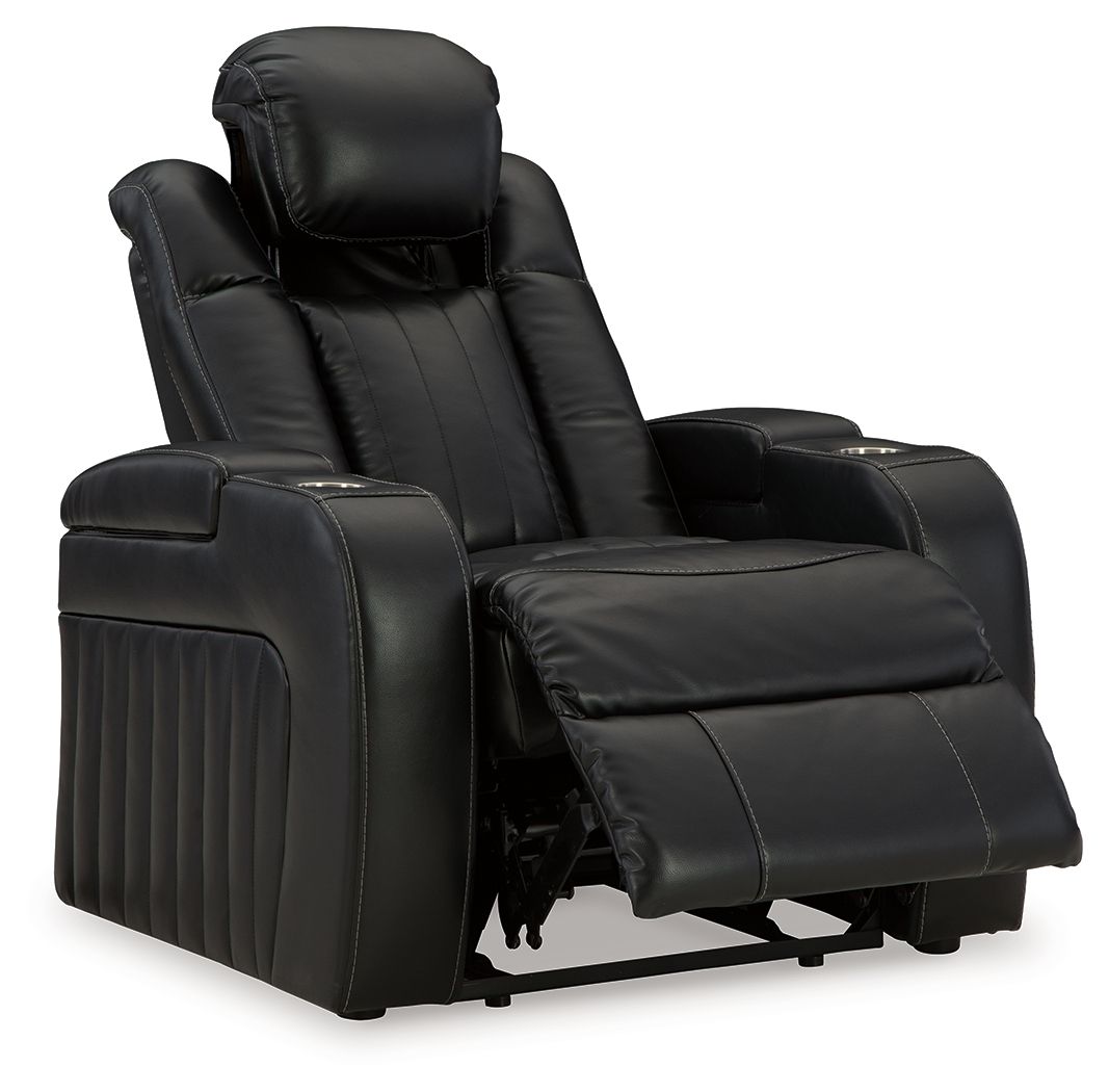 Caveman Den - Power Recliner/ Adj Headrest - Midnight Reclining Chairs by Signature Design by Ashley® - Walls Furniture & Mattress