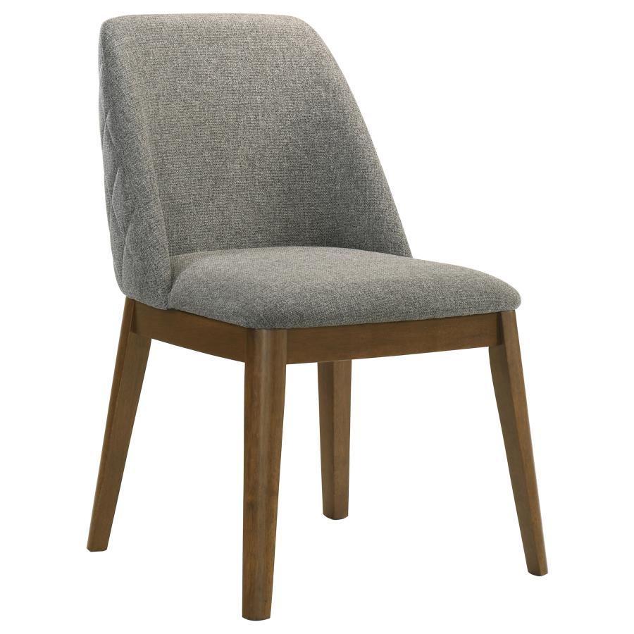 Franklin - Upholstered Dining Side Chair (Set of 2) - Gray Chair Sets by Coaster Fine Furniture - Walls Furniture & Mattress