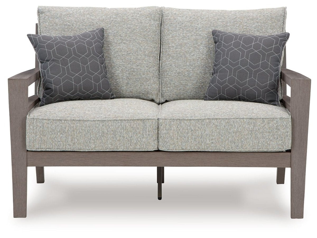 Hillside Barn - Loveseat W/Cushion - Gray / Brown Loveseats by Signature Design by Ashley® - Walls Furniture & Mattress