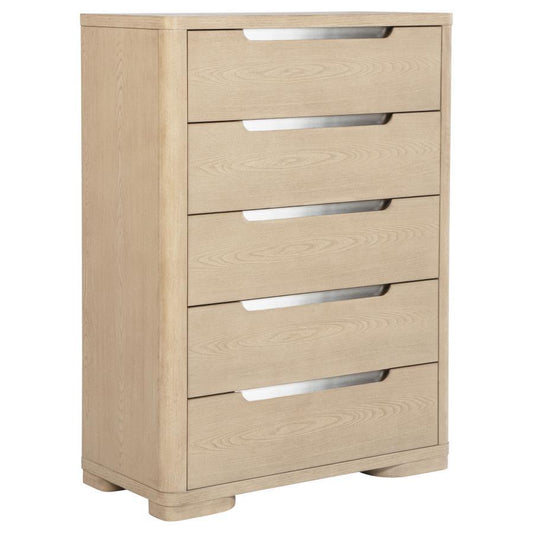 Ladera - 5 - Drawer Bedroom Chest Of Drawers - Light Elm Accent Chests by Coaster Fine Furniture - Walls Furniture & Mattress