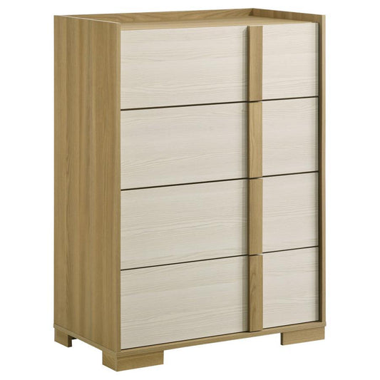 Hyland - 4 - Drawer Chest of Drawers - Natural Accent Chests by Coaster Fine Furniture - Walls Furniture & Mattress