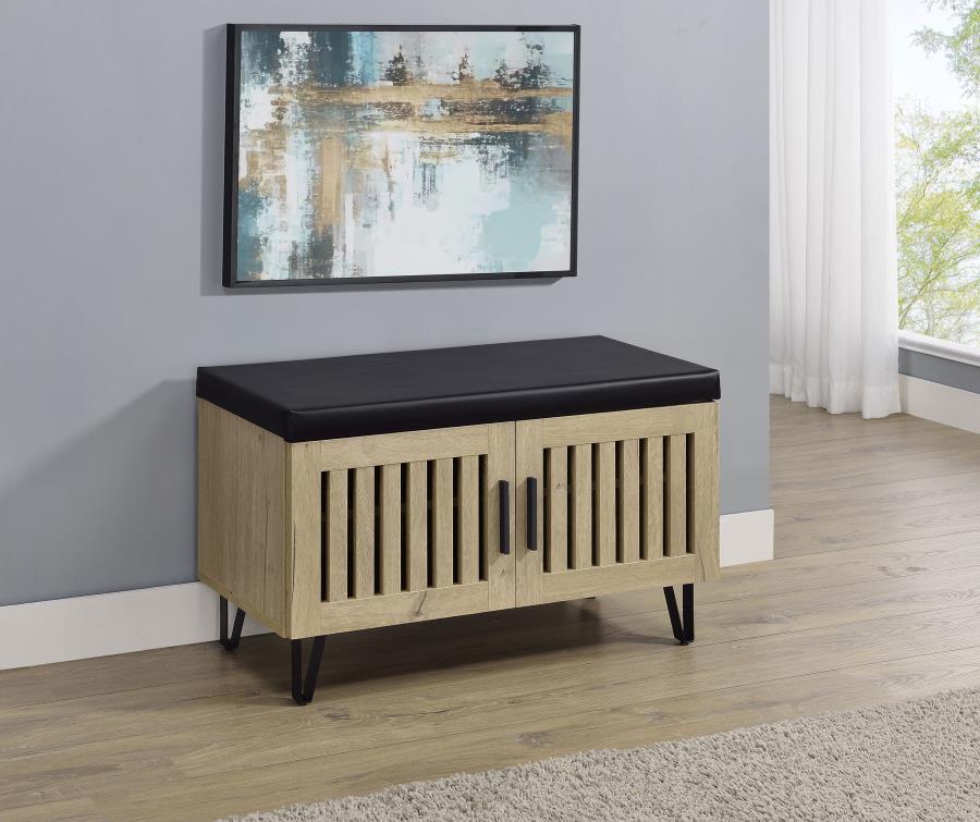 Brixton - 2 - Door Padded Entryway Shoe Storage Bench Storage Benches by Coaster Fine Furniture - Walls Furniture & Mattress