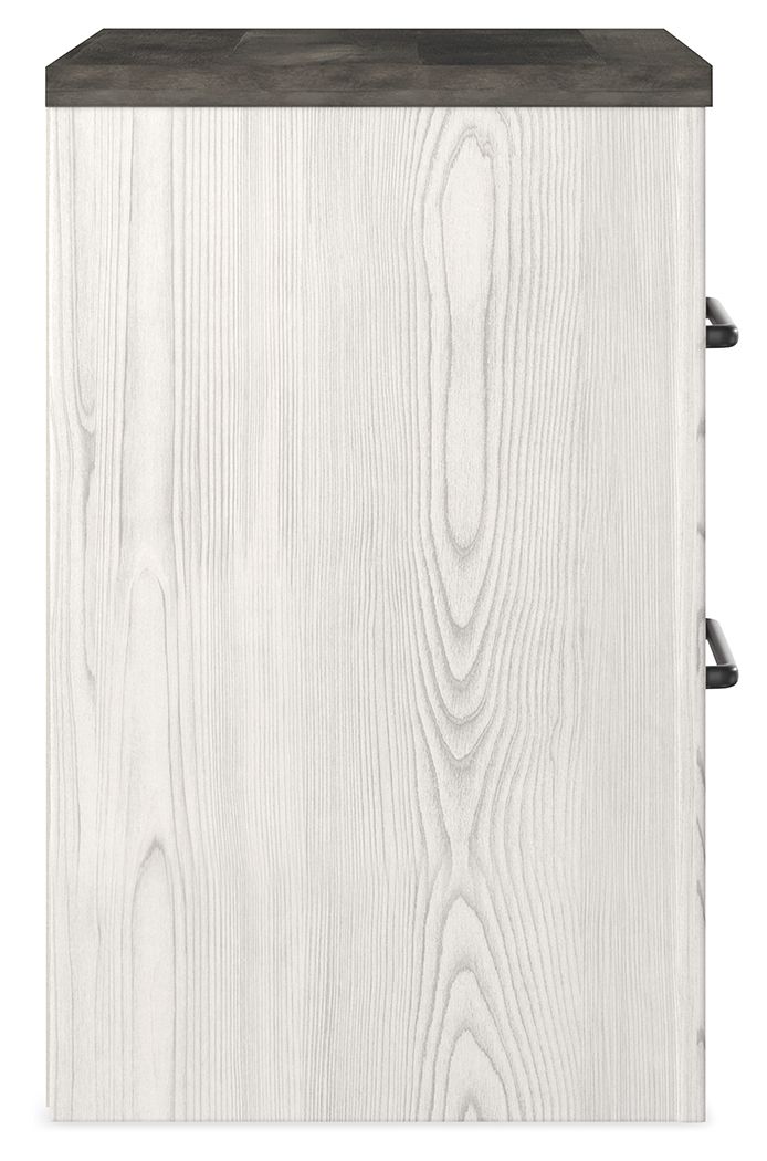 Gerridan - Two Drawer Night Stand - White / Gray Accent Nightstands by Signature Design by Ashley® - Walls Furniture & Mattress