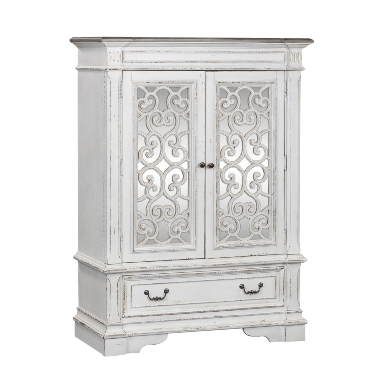 Abbey Park - Mirrored Door Chest - White Door Chests by Liberty Furniture - Walls Furniture & Mattress