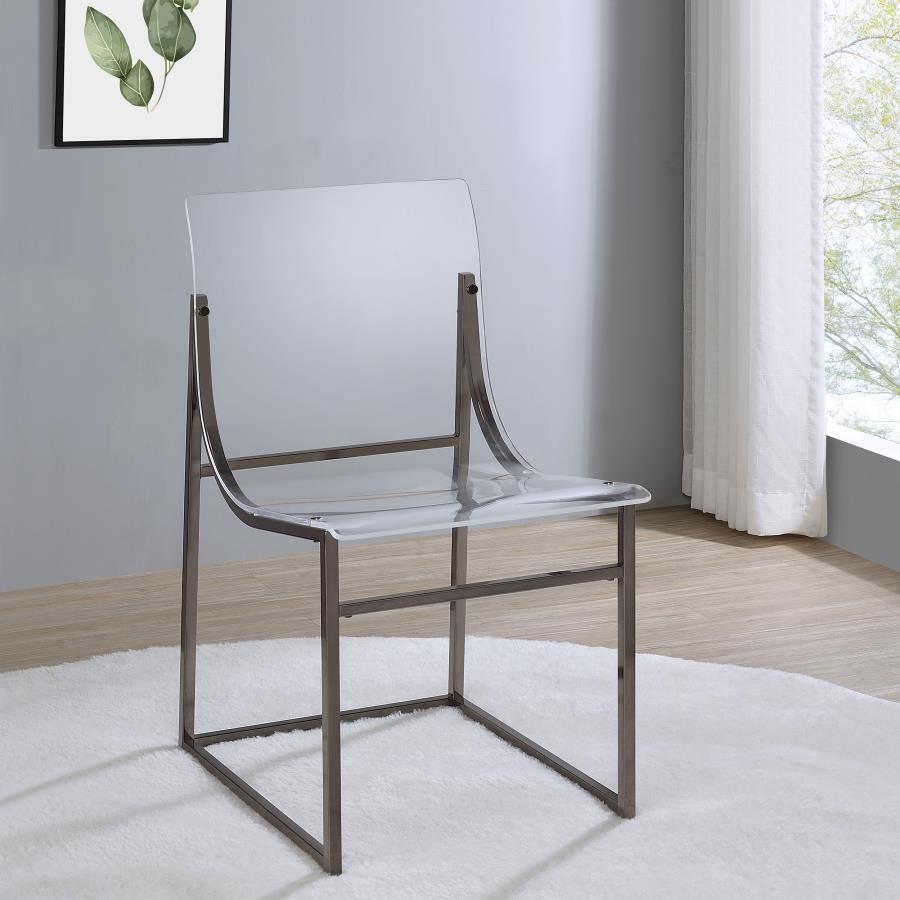 Adino - Acrylic Dining Side Chair (Set of 2) Chair Sets by Coaster Fine Furniture - Walls Furniture & Mattress