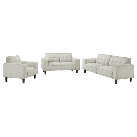Deerhurst - Upholstered Tufted Track Arm Sofa Set Stationary Sofas & Loveseats by Coaster Fine Furniture - Walls Furniture & Mattress