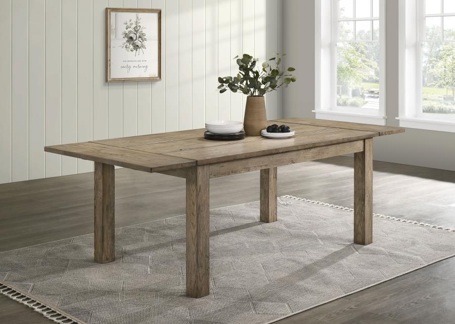 Cardova - 87" Solid Wood Extension Dining Table - Vineyard Oak Dining Tables with Extensions by Coaster Fine Furniture - Walls Furniture & Mattress