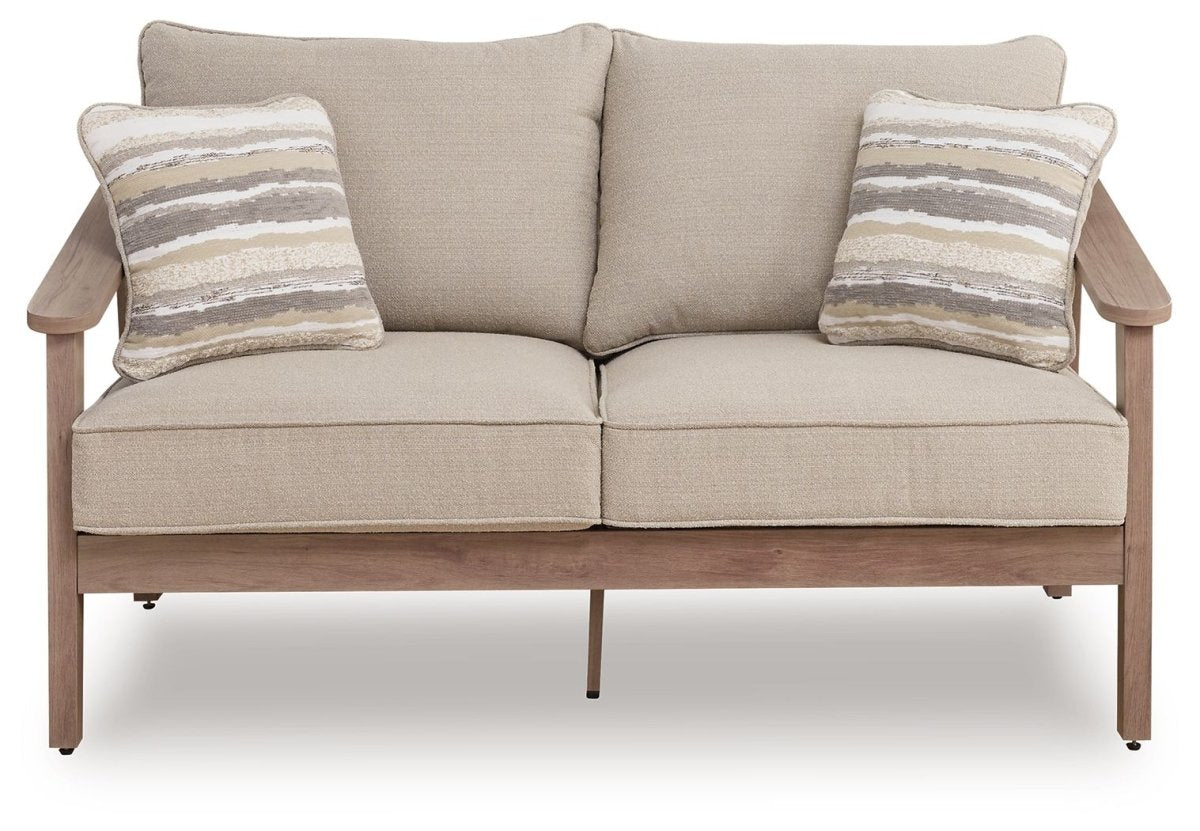 Harmony Headlands - Loveseat With Cushion - Natural / Gray Loveseats by Signature Design by Ashley® - Walls Furniture & Mattress
