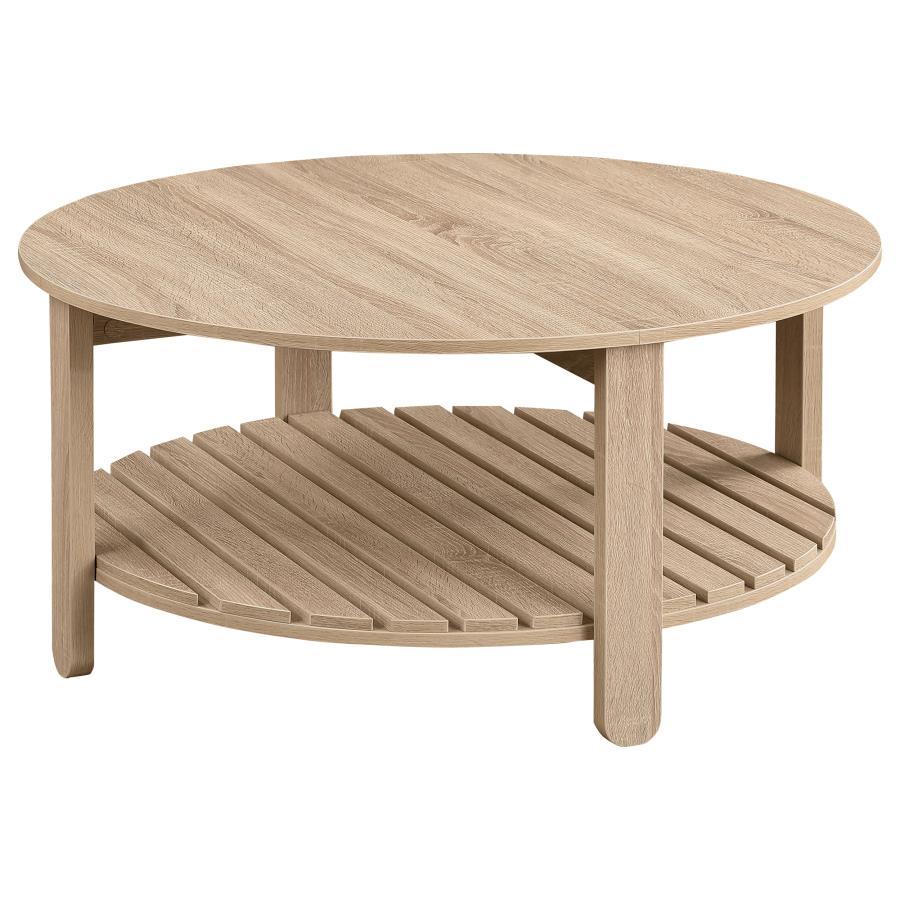 Fowler - 1 Shelf Round Engineered Wood Table End Tables by Coaster Fine Furniture - Walls Furniture & Mattress