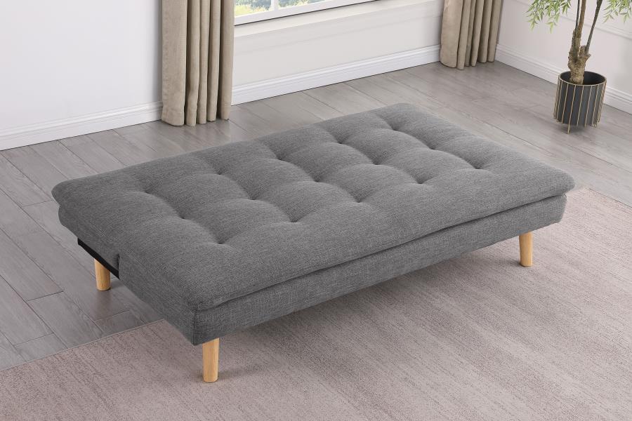 Scout - Upholstered Tufted Convertible Sofa Bed - Gray Futon Sofas by Coaster Fine Furniture - Walls Furniture & Mattress