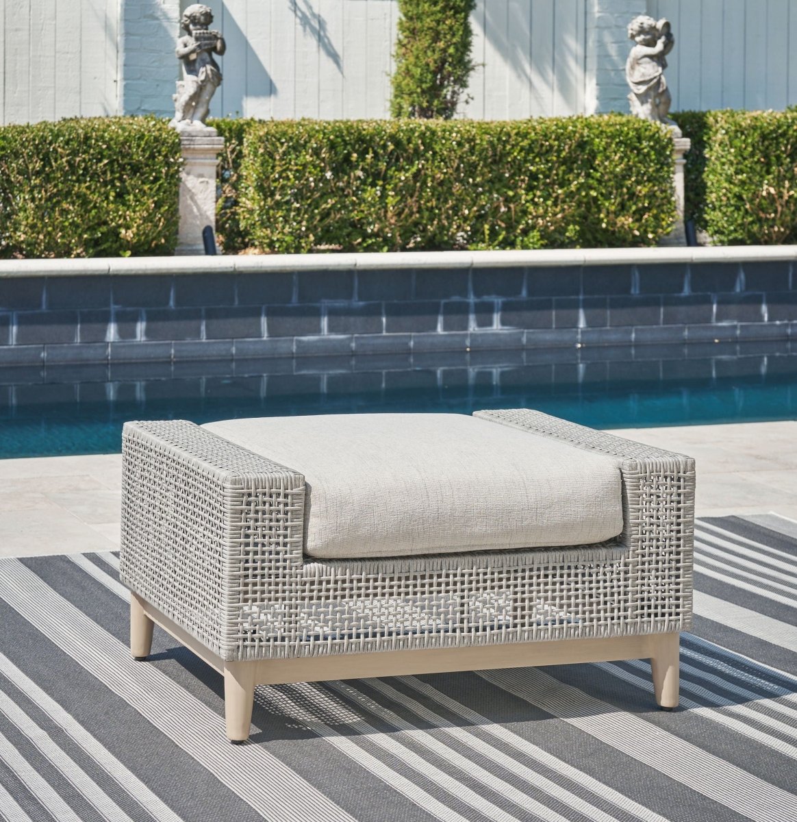 Seton Creek - Ottoman With Cushion - Gray Ottomans by Signature Design by Ashley® - Walls Furniture & Mattress