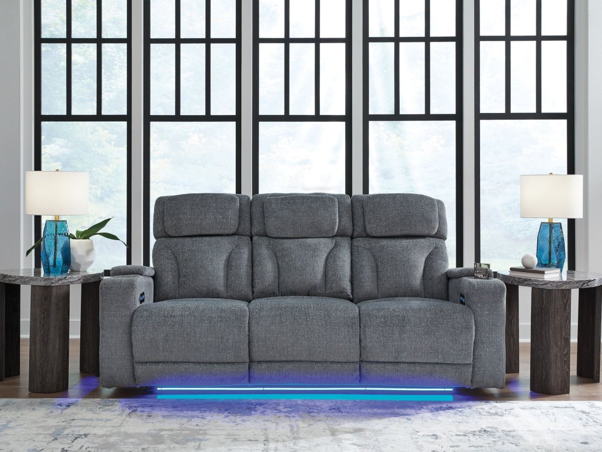 Studio Cave - Power Reclining Sofa - Steel Reclining Sofas by Signature Design by Ashley® - Walls Furniture & Mattress