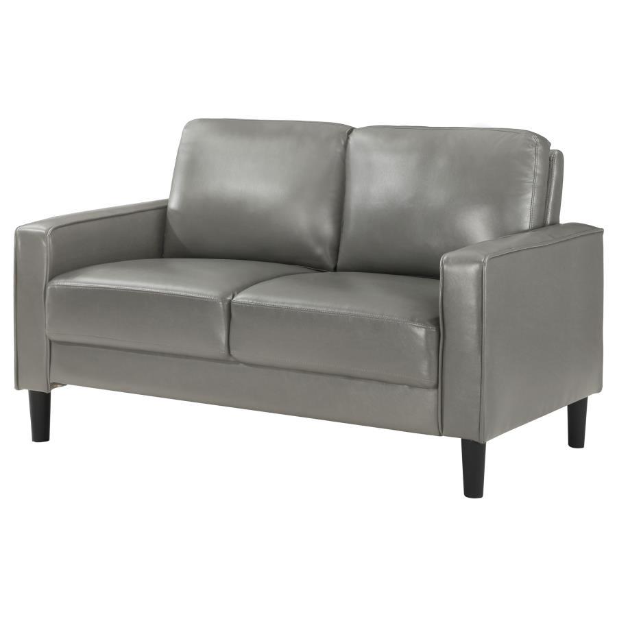 Ruth - Upholstered Track Arm Loveseat Stationary Loveseats by Coaster Fine Furniture - Walls Furniture & Mattress