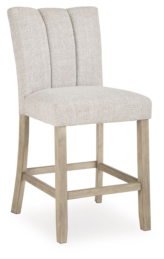 Larawyn - Upholstered Barstool (Set of 2) - Bisque Stool Sets by Signature Design by Ashley® - Walls Furniture & Mattress