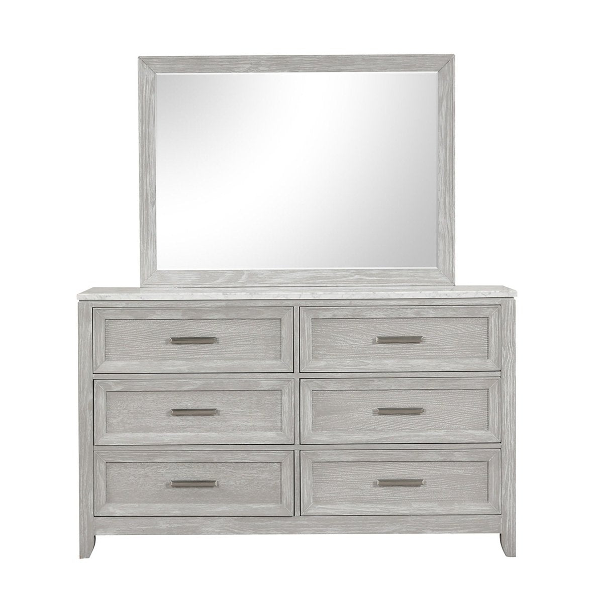 Fiona - Landscape Mirror - Mist Gray Mirrors by New Classic - Walls Furniture & Mattress