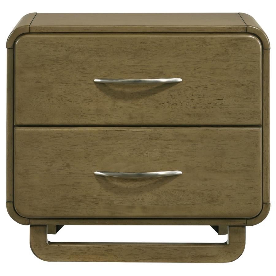 Amsbury - 2 - Drawer Nightstand Bedside Table - Nutmeg Accent Nightstands by Coaster Fine Furniture - Walls Furniture & Mattress