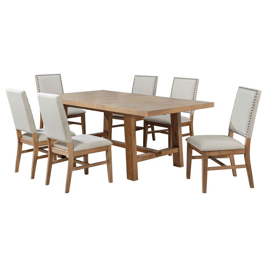 Middleton - Extension Leaf Dining Set With Upholstered Chairs 6 Piece Dining Room Sets by Coaster Fine Furniture - Walls Furniture & Mattress