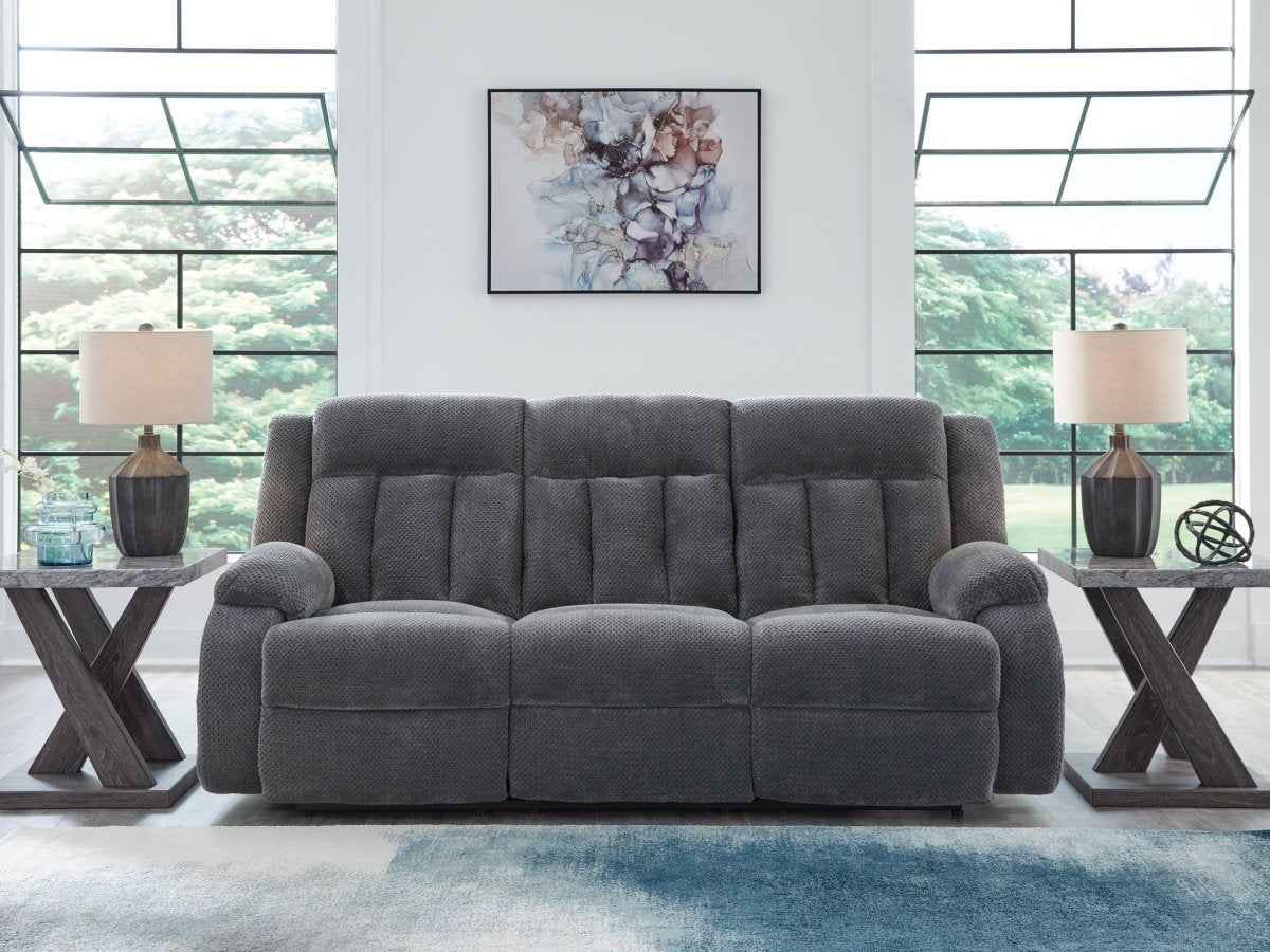Observation - Reclining Power Sofa With Drop Down Table - Steel Reclining Sofas by Signature Design by Ashley® - Walls Furniture & Mattress