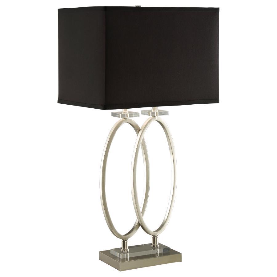 Izuku - Rectangular Shade Table Lamp - Brush Nickel Table Lamps by CoasterEssence - Walls Furniture & Mattress