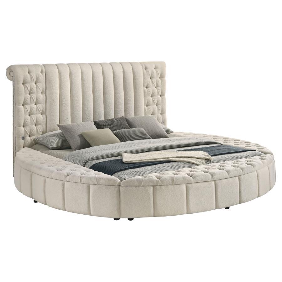Sonya - Upholstered Round Storage Bed Storage Beds by Coaster Fine Furniture - Walls Furniture & Mattress