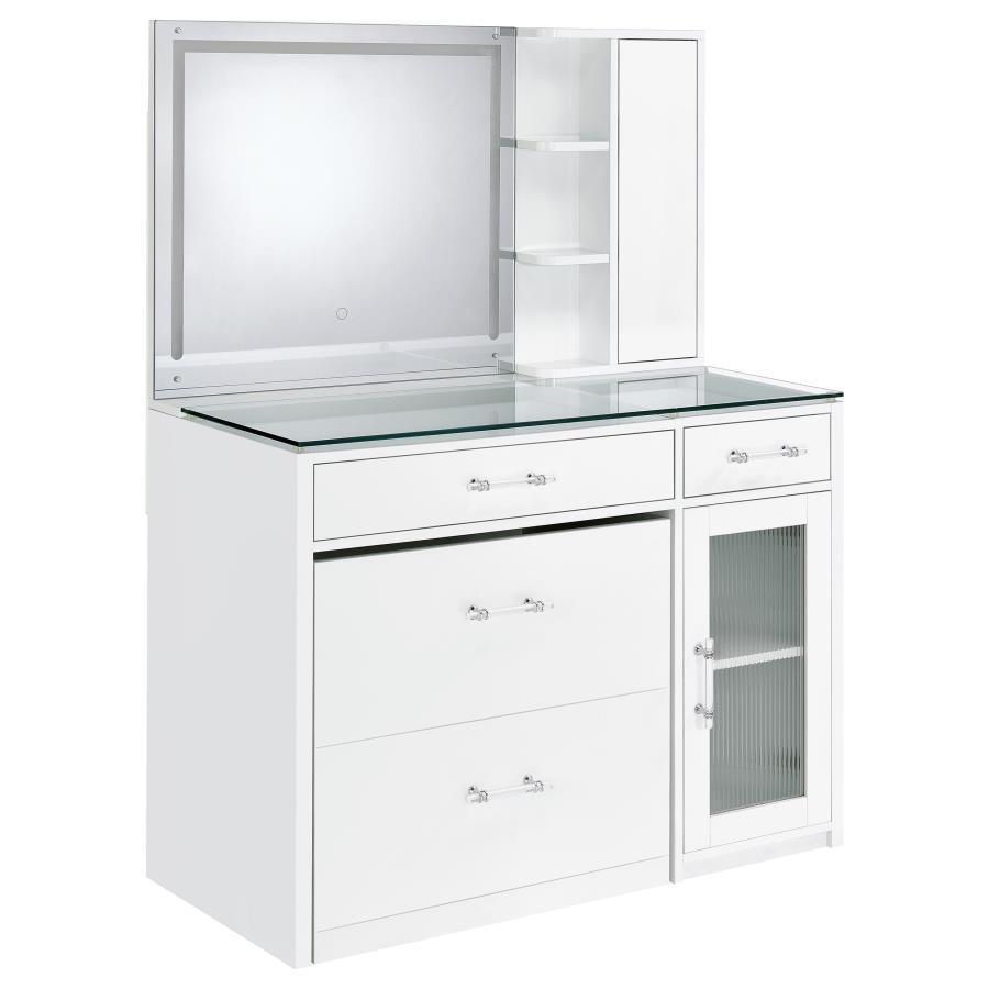 Flora - 2 - Drawer Vanity Set With LED Mirror Vanity Sets by Coaster Fine Furniture - Walls Furniture & Mattress