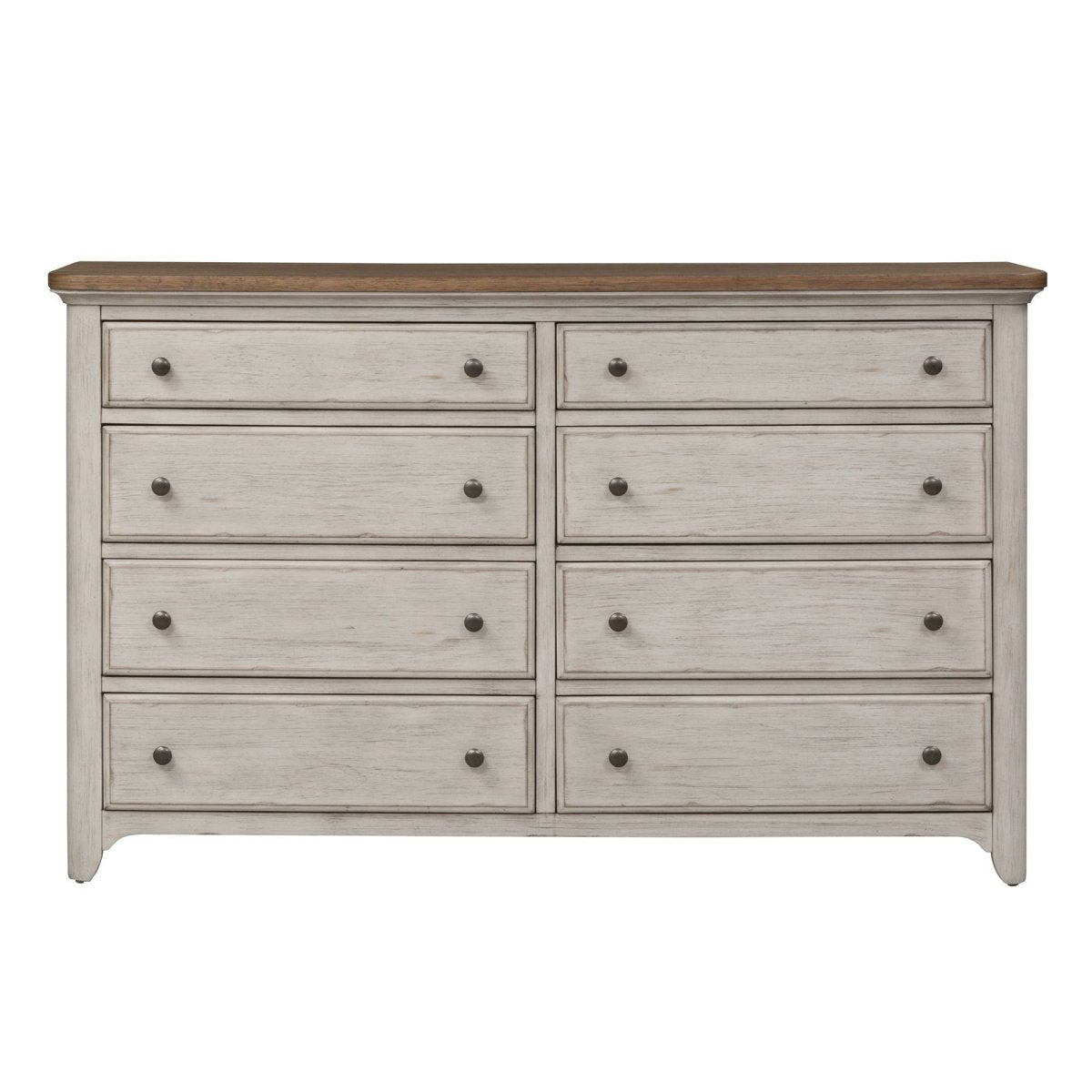 Farmhouse Reimagined - 8 Drawer Dresser - White Dressers by Liberty Furniture - Walls Furniture & Mattress