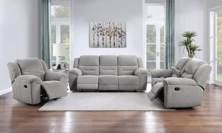 Gilson - Chenille Upholstered Sofa Set Reclining Sofas & Loveseats by Coaster Fine Furniture - Walls Furniture & Mattress