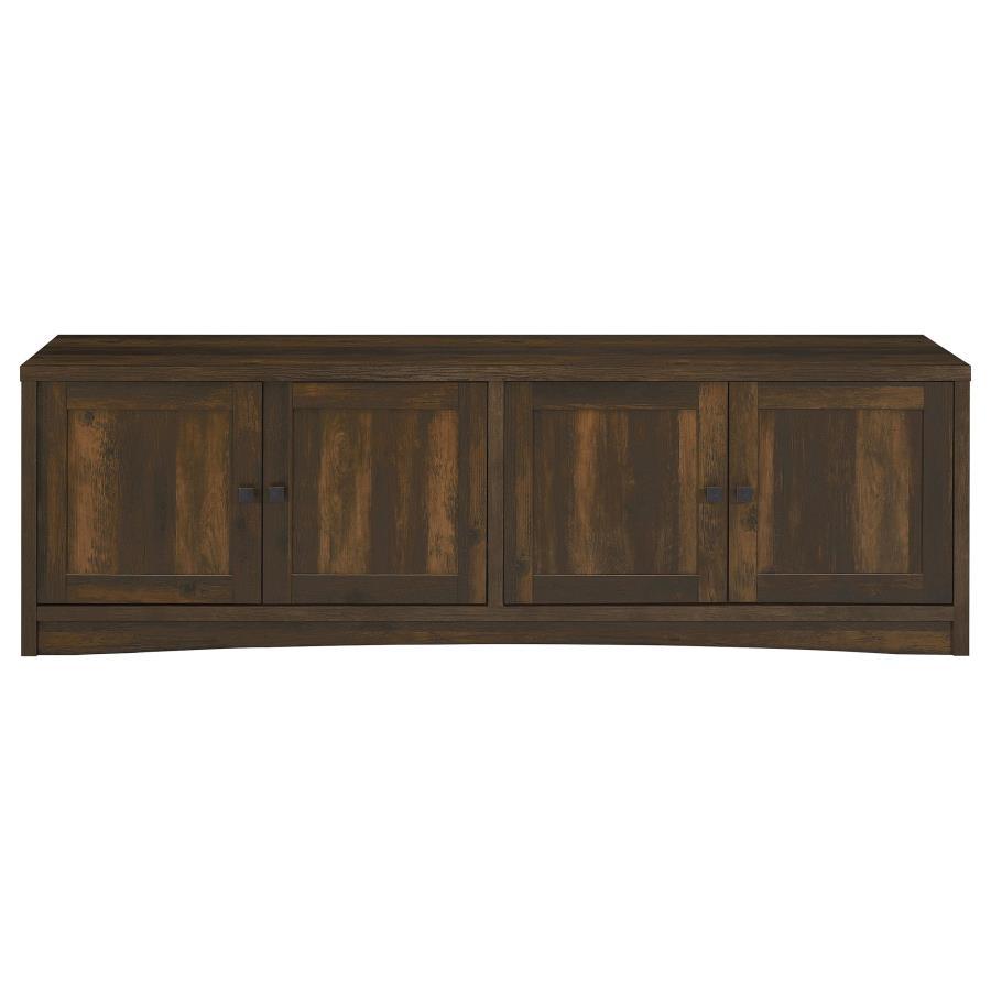 Laughlin - 4 Door Engineered Wood TV Stand - Dark Pine TV Stands by CoasterEveryday - Walls Furniture & Mattress
