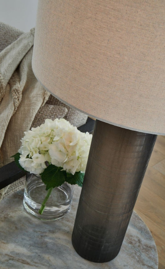 Dingerly - Glass Table Lamp - Brown Table Lamps by Signature Design by Ashley® - Walls Furniture & Mattress