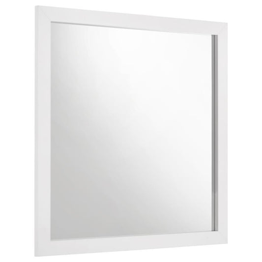 Ines - Dresser Mirror Holographic - White High Gloss Bedroom Mirrors by Coaster Fine Furniture - Walls Furniture & Mattress