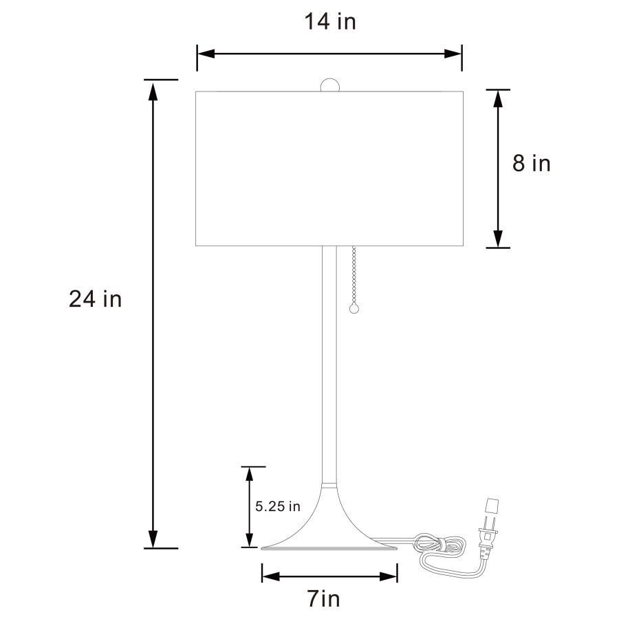 Elmira - Drum Shade Metal Lamp Floor Lamps by Coaster Fine Furniture - Walls Furniture & Mattress