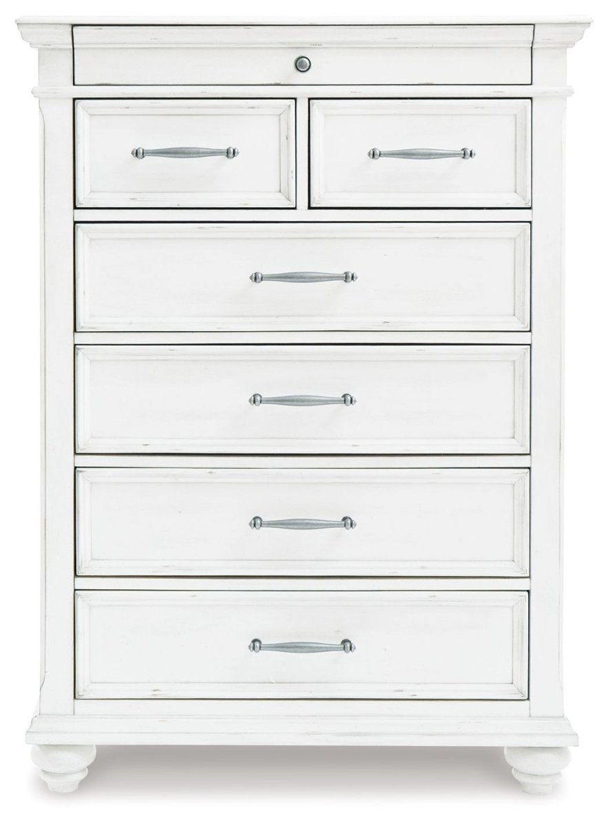Kanwyn - Chest - Whitewash Accent Chests by Benchcraft® - Walls Furniture & Mattress