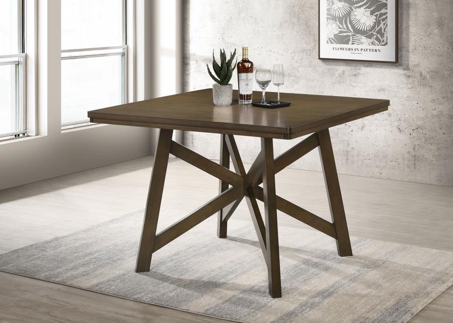 Canfield - Square Counter Height Dining Table - Brown Counter Tables by Coaster Fine Furniture - Walls Furniture & Mattress
