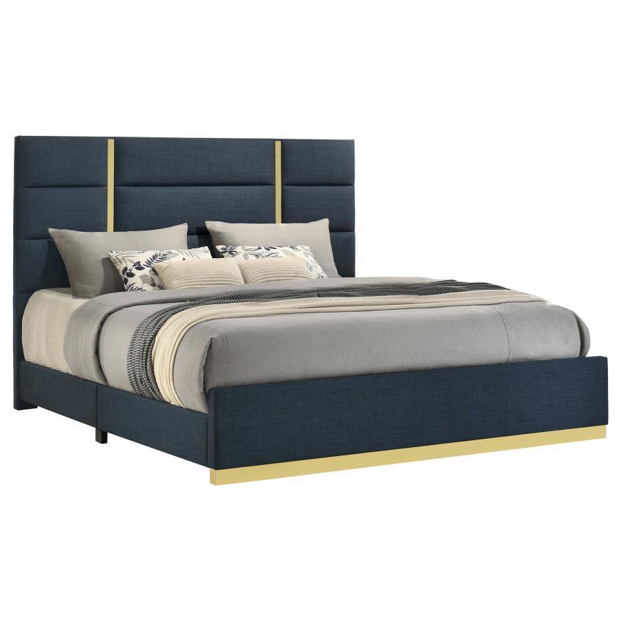 Ines - Fabric Upholstered Panel Bed Upholstered Beds by Coaster Fine Furniture - Walls Furniture & Mattress