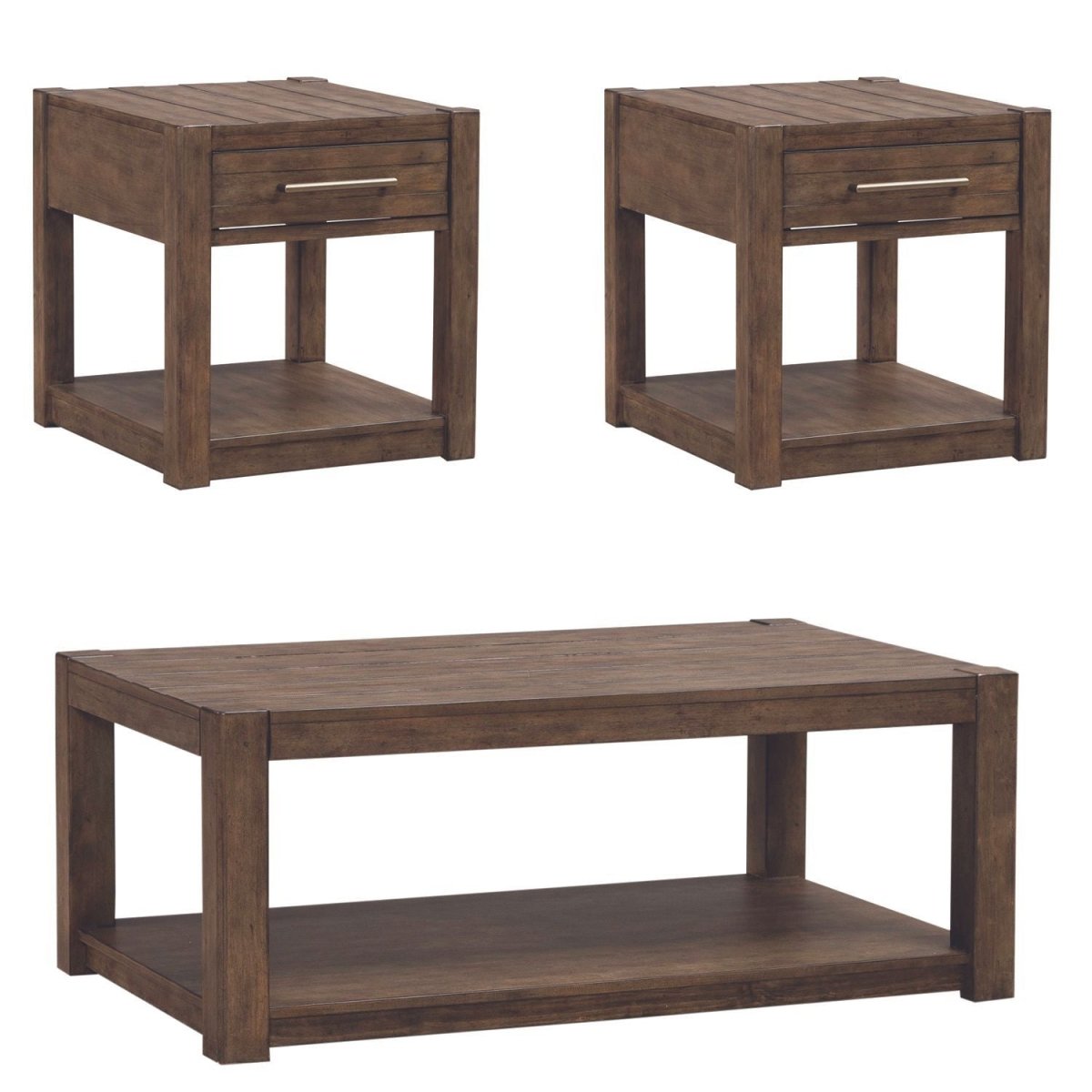 Broadmore - 3 Piece Set - Brown Table Sets by Liberty Furniture - Walls Furniture & Mattress