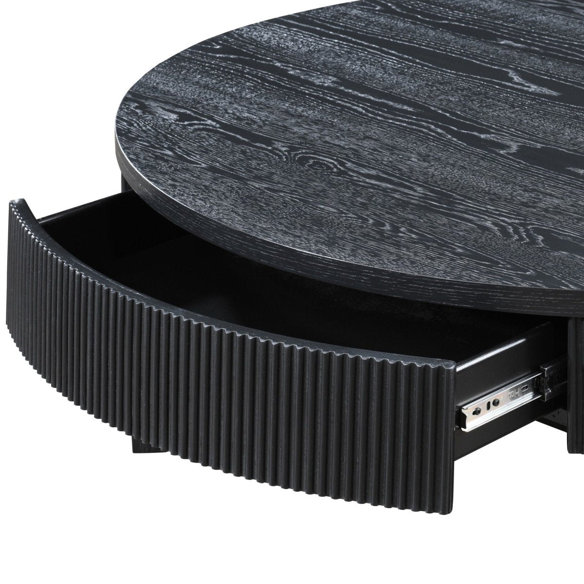 Tate - Round One Drawer Coffee Table - Black Coffee Tables by New Classic - Walls Furniture & Mattress
