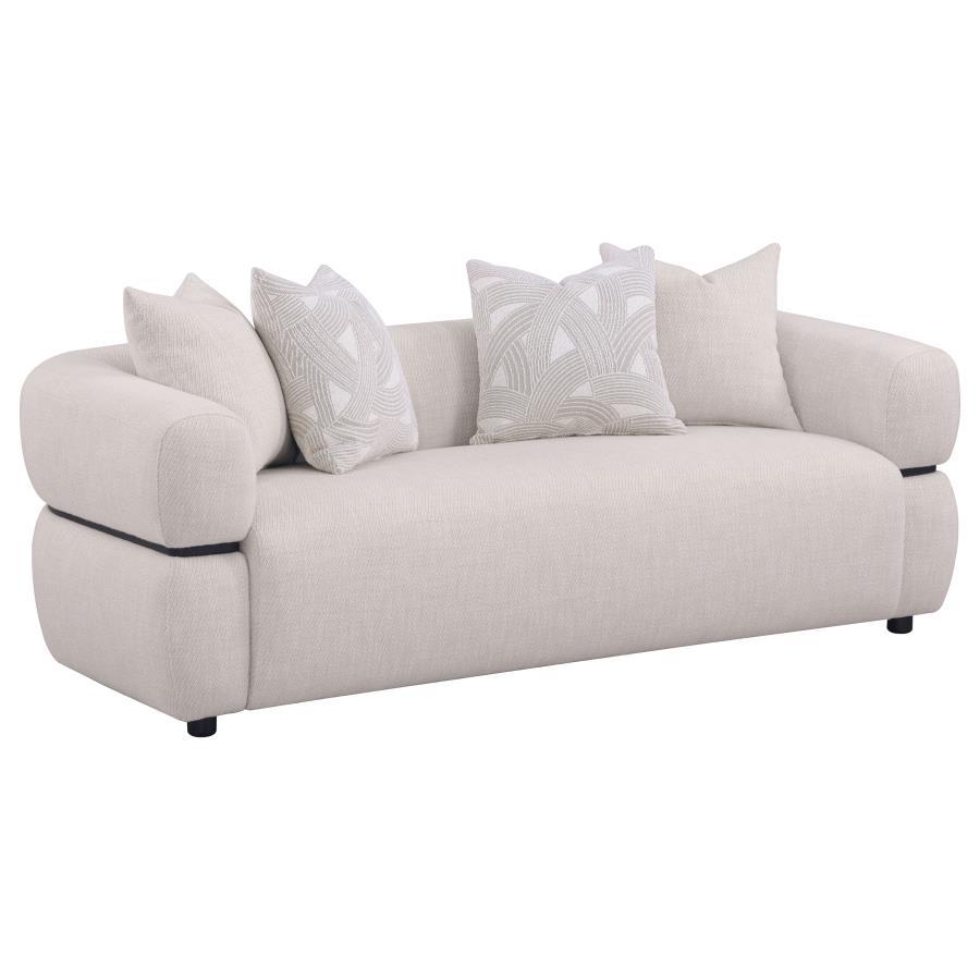 Jeanette - Fabric Upholstered Round Arm Sofa Set Stationary Sofas & Loveseats by Coaster Fine Furniture - Walls Furniture & Mattress