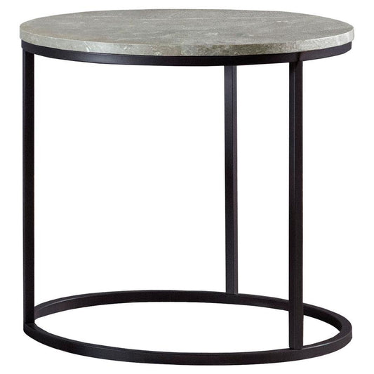 Lainey - Round Faux Marble Side End Table End Tables by CoasterEveryday - Walls Furniture & Mattress