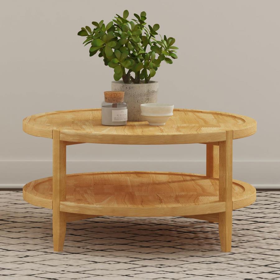 Camillo - Round Solid Wood Table End Tables by Coaster Fine Furniture - Walls Furniture & Mattress