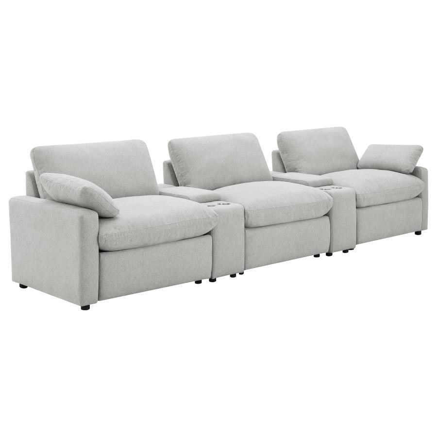 Collins - 5 - Piece Power Reclining Home Theater Seating Reclining Sectionals by Coaster Fine Furniture - Walls Furniture & Mattress
