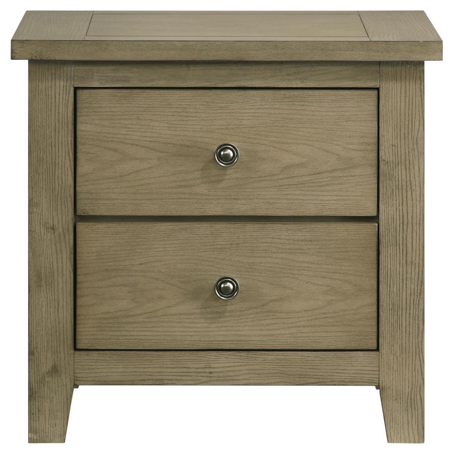 Hazlewood - 2 - Drawer Nightstand Bedside Table - Vineyard Oak Accent Nightstands by Coaster Fine Furniture - Walls Furniture & Mattress