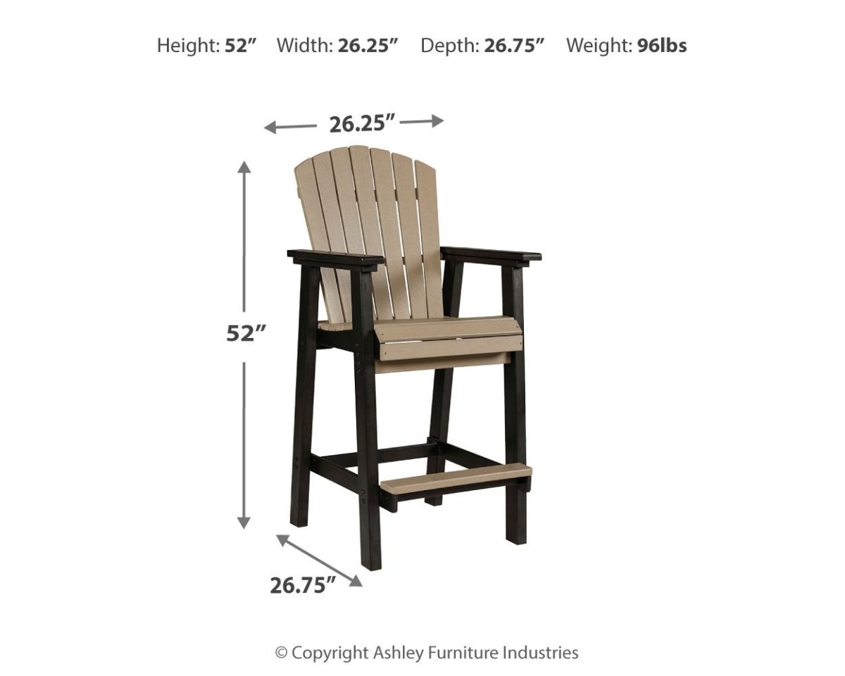 Fairen Trail - Tall Barstool (Set of 2) - Black / Driftwood Chair Sets by Signature Design by Ashley® - Walls Furniture & Mattress