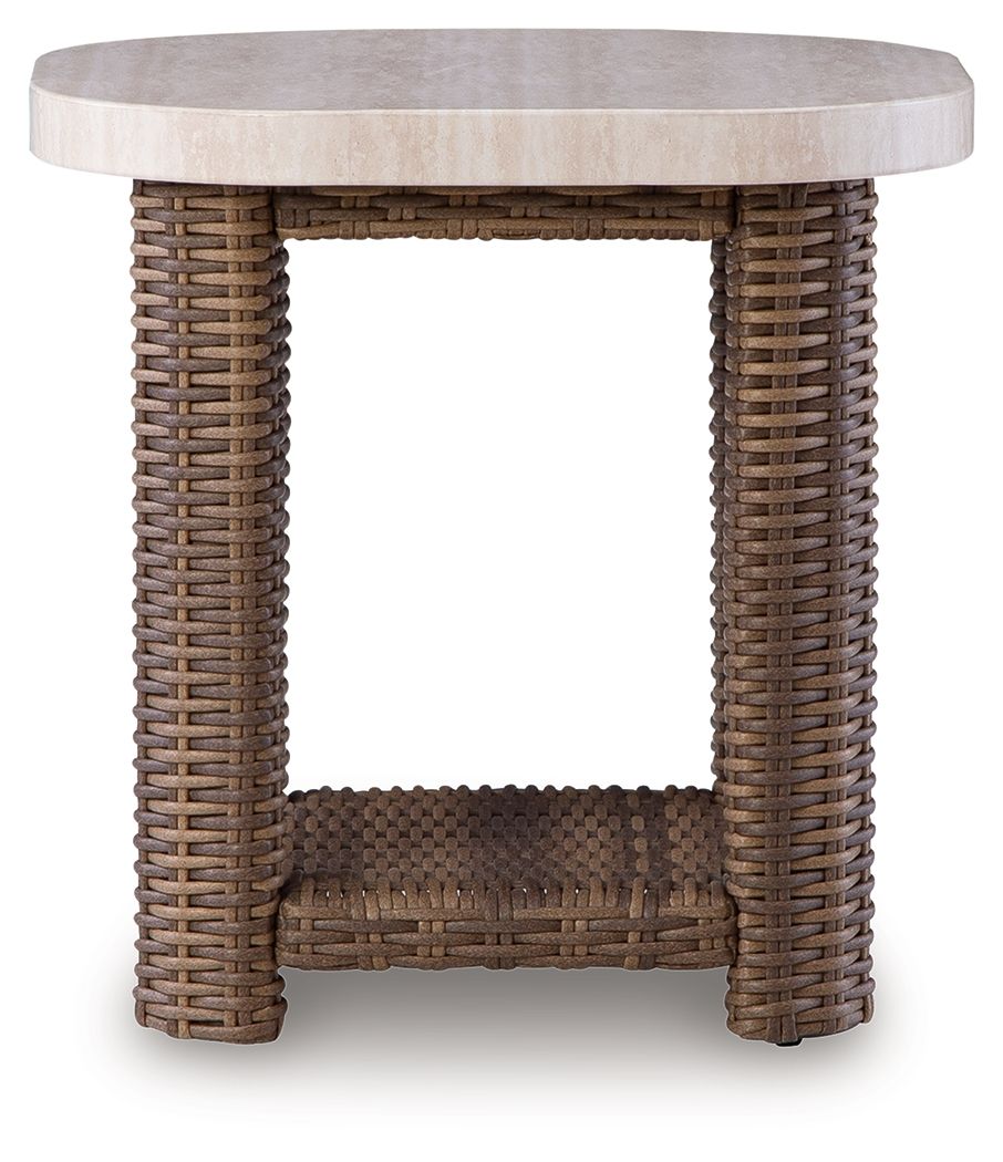 Dolan Creek - Square End Table - Beige / Brown End Tables by Signature Design by Ashley® - Walls Furniture & Mattress