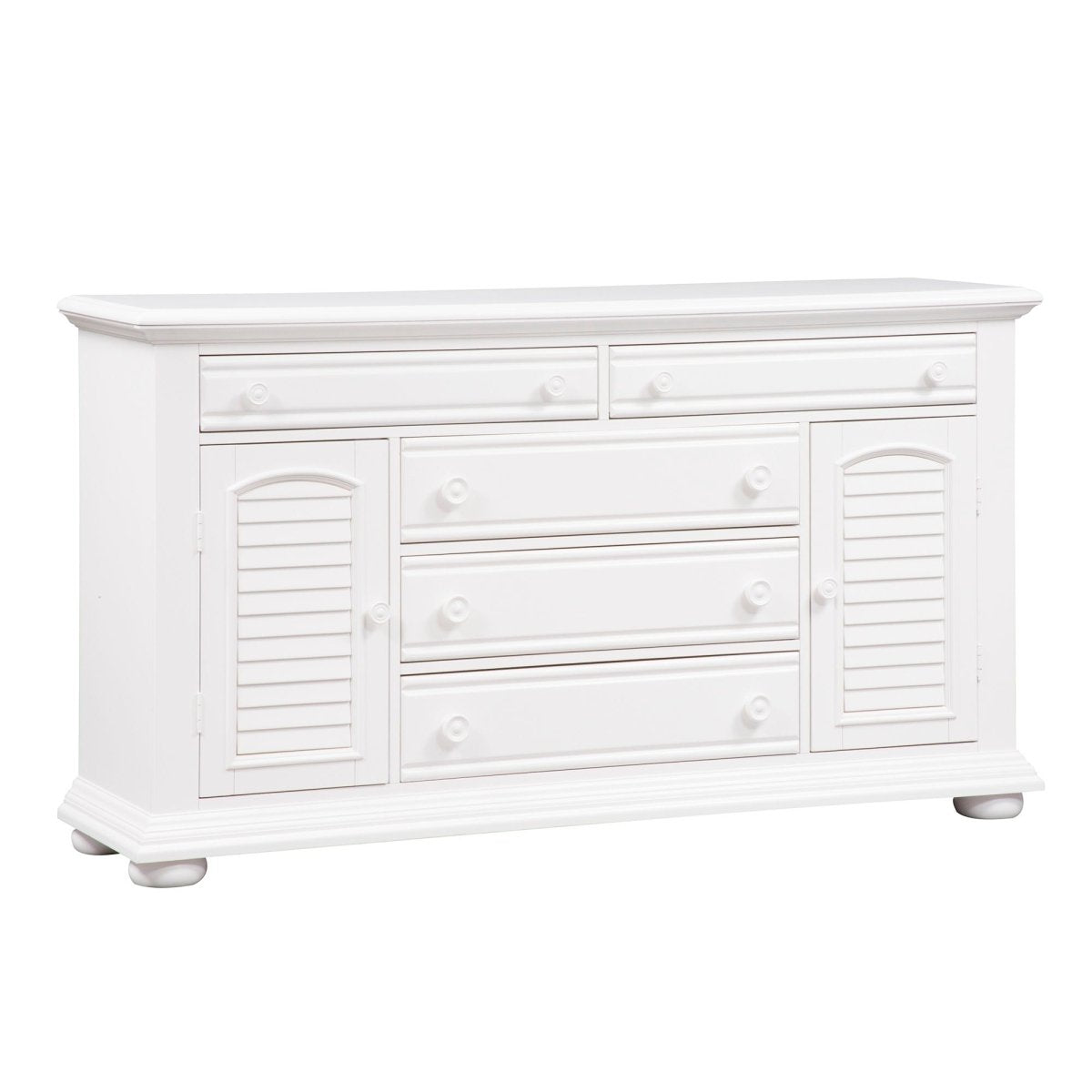 Summer House - 2 Door 5 Drawer Dresser - White Dressers by Liberty Furniture - Walls Furniture & Mattress